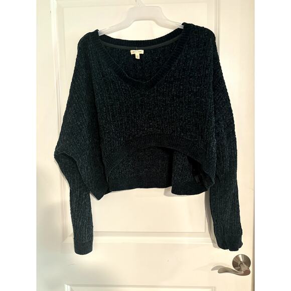 Silence + Noise Womens Slouchy Chenille Sweater XL Urban Outfitters Blue - Picture 4 of 4